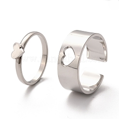 Tarnish Resistant 304 Stainless Steel Finger Rings Sets&nbsp;RJEW-F117-03P