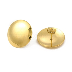 Ion Plating(IP) 304 Stainless Steel Flat Round Stud Earrings for Women&nbsp;EJEW-I281-06G
