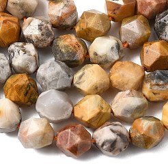 天然石クレイジーアゲートビーズ連売り  スターカットラウンドビーズ  多面カット  7~8x7~8x7~8mm  穴：1mm  約46~47個/連  14.72''~15''（37.4~38.1センチメートル）&nbsp;G-Z119-A13-02