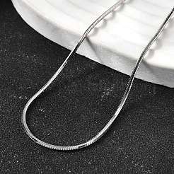 1.5mm 304 ステンレススチール スネークチェーンネックレス 女性用 男性用  ステンレス鋼色  17.72インチ（45cm）&nbsp;LS-STAS-V011-04C-P