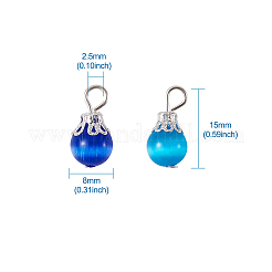 Cat Eye Pendants&nbsp;HJEW-TA0001-02S