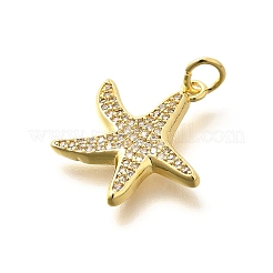 Brass Micro Pave Clear Cubic Zirconia Pendants&nbsp;KK-Q040-01A-G