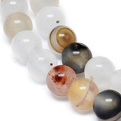 Natural Dendritic Agate Beads Strands&nbsp;G-D0005-18-6mm