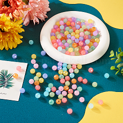 200Pcs 10 Colors Imitation Jelly Acrylic Beads&nbsp;MACR-TA0001-38