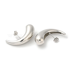 Rack Plating Brass Teardrop Stud Earrings for Women&nbsp;EJEW-D073-01P