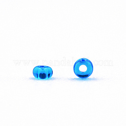 透明チェコガラスシードビーズ15/0個  ラウンド  藤紫色  1.5x1mm  穴：0.5mm  約500 G /袋&nbsp;SEED-N004-004-06