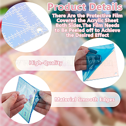 4Pcs 4 Styles Acrylic Sewing Patchwork Ruler&nbsp;DIY-DR0002-39