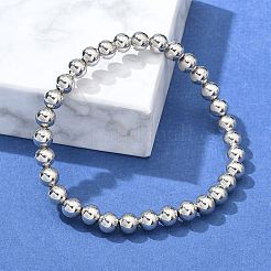 Brass Beaded Stretch Bracelets for Men Women&nbsp;BJEW-G736-08P