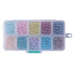10 Colors Transparent Spray Painted Glass Beads&nbsp;DGLA-JP0001-11-6mm