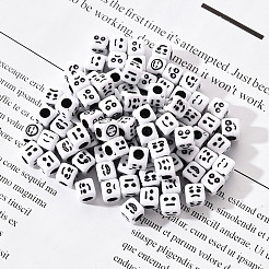 Craft White Acrylic Beads&nbsp;MACR-YW0001-13