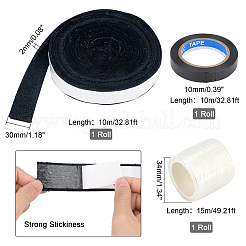 3ロール3スタイルプラスチックラケットハンドグルーベースフィルム  接着剤付き  ミックスカラー  10~34x0.1mm  1ロール/スタイル&nbsp;AJEW-GA0003-96A