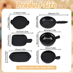 24Pcs 6 Styles Miniature Pot&nbsp;AJEW-GO0002-39