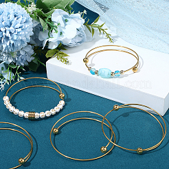6Pcs 304 Stainless Steel Cuff Bangles Making&nbsp;MAK-BBC0001-21G