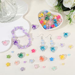 混合スタイルのアクリルビーズ  混合図形  ミックスカラー  6~18x6~12.5x6~10mm  穴：1.5~2.5mm  780個/セット&nbsp;OACR-PA0001-07