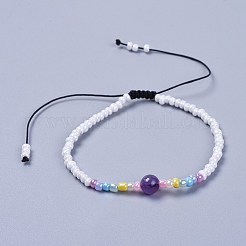 Adjustable Nylon Thread Kid Braided Beads Bracelets&nbsp;BJEW-JB04371