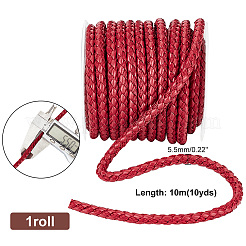 10M Round Imitation Leather Braided Cords&nbsp;LC-WH0008-03D