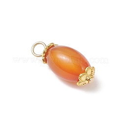 6Pcs Natural Agate(Dyed & Heated) Pendants&nbsp;PALLOY-JF04532-02