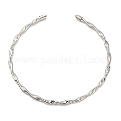 6.5mm Twist Iron Chain Necklaces&nbsp;NJEW-G163-01P