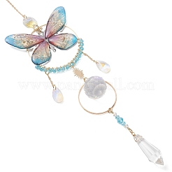 Stainless Steel Resin Butterfly Suncatcher&nbsp;HJEW-TA00451-03