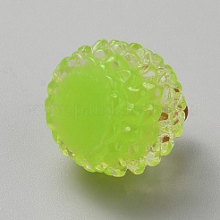 フルーツ透明樹脂カボション  電話ケース & イヤリング & キーチェーン アクセサリーの diy  ドリアン  23x22.5mm&nbsp;CRES-CJC0009-13E