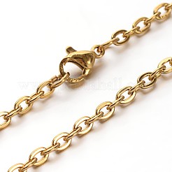 304ステンレススチールアズキチェーンネックレス  カニカン付き  ミックスカラー  29.5インチ（74.9cm）&nbsp;NJEW-O058-13