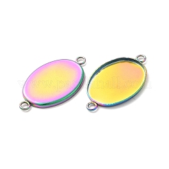 Ion Plating(IP) 304 Stainless Steel Cabochon Connector Settings&nbsp;STAS-H394-01MC