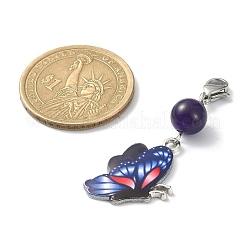 Butterfly Alloy Enamel Pendant Decorations&nbsp;HJEW-JM01191