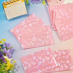 50Pcs PP Heart Pattern Laser Card Film&nbsp;AJEW-TADJ0001-27C