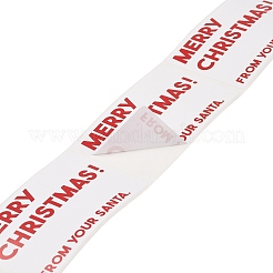 クリスマステーマ紙粘着ステッカー200枚  プレゼントデコレーション用  ホワイト  80x50x0.1mm&nbsp;DIY-M070-02E