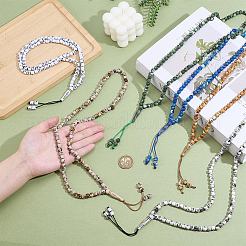 6Pcs 6 Colors Muslim Acrylic Round Prayer Beads Bracelets&nbsp;BJEW-PH0004-55