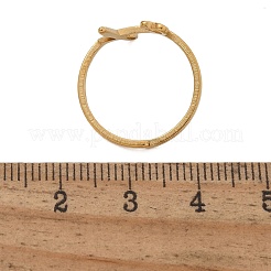 女性用304ステンレススチールカフリング  文字a~zのハート  18KGP本金メッキ  文字J  11mm  内径：調節可能。&nbsp;RJEW-D285-01G-J
