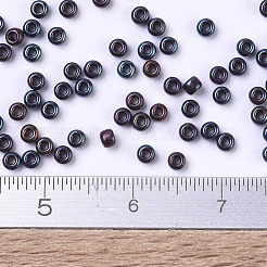MIYUKIラウンドロカイユビーズ  日本製シードビーズ  11/0  （rr466)メタリックダークラズベリーゴールド光沢  2x1.3mm  穴：0.8mm  約50000個/ポンド&nbsp;SEED-G007-RR0466