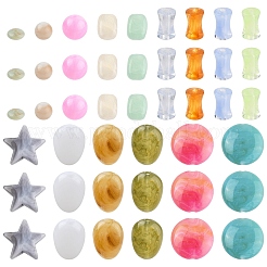 210Pcs 8 Styles Transparent Acrylic Beads&nbsp;OACR-YW0003-22