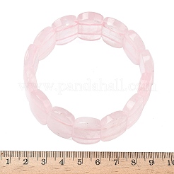 天然宝石ビーズストレッチブレスレット（女性・男性用）  オーバル  1インチ（2.4cm）  内径：2-1/2インチ（6.45cm）&nbsp;BJEW-I323-02H