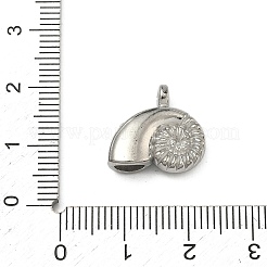 304ステンレスペンダント  ステンレス鋼色  コンクチャーム  14.5x16x5mm  穴：1.5mm&nbsp;STAS-P446-13A-P