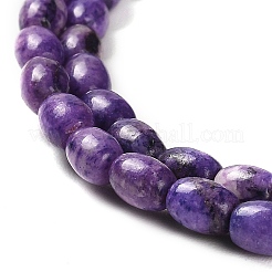 天然ドロマイトビーズ連売り  染め  ライス  青紫色  5.5~6x4.5mm  穴：1mm  約68~69個/連  15.94~16.22インチ（40.5~41.2cm）&nbsp;G-F765-A04-01