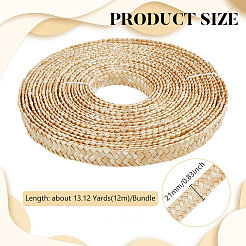 小麦編み紐  モカシン  21mm  約13.12ヤード（12m）/バンドル&nbsp;OCOR-WH0063-114D