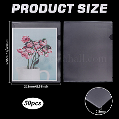 PPプラスチックファイルバッグ  フォルダーバッグ  事務用品  長方形  透明  309x218x0.5mm&nbsp;AJEW-WH0596-024A