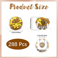 288Pcs Sew on Rhinestone&nbsp;RGLA-CY0001-01B