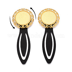 Alloy & Iron Bookmark Cabochon Settings&nbsp;PALLOY-N184-07G