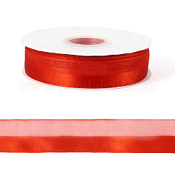 ナイロンリボン  コスチュームアクセサリー  ちょう結び作り  レッド  1インチ（26mm）  約45.00ヤード（41.15m）/ロール&nbsp;OCOR-TAC0023-11D