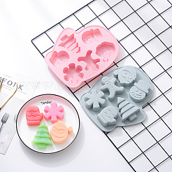 Christmas Food Grade Silicone Waffle Molds&nbsp;X-DIY-L025-039