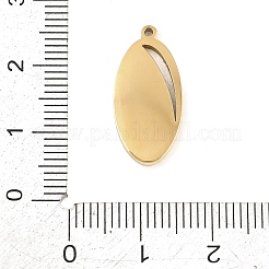 304ステンレススチールエナメルペンダント  ゴールドカラー  バタフライチャーム付きオーバル  20.5x10x1.8mm  穴：1.2mm&nbsp;STAS-P447-05D-G