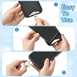 4Pcs 201 Stainless Steel Mobile Phone Lanyard Patch&nbsp;AJEW-YW0003-04