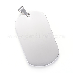 Tarnish Resistant 304 Stainless Steel Stamping Blank Tag Pendants&nbsp;LS-STAS-R090-34