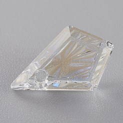 Embossed Glass Rhinestone Pendants&nbsp;GLAA-J101-01A-001MO