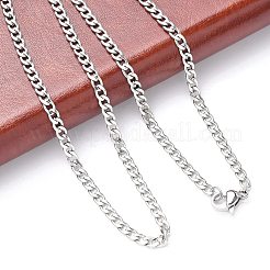 Tarnish Resistant 304 Stainless Steel Curb Chain/Twisted Chain Necklace Making&nbsp;STAS-A028-N108P