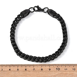 304 Stainless Steel Cuban Link
Chain Bracelets for Women Men&nbsp;BJEW-F527-07EB