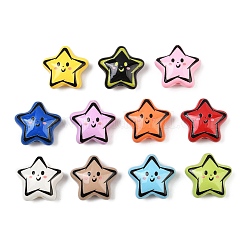 Printed Opaque Acrylic Beads&nbsp;OACR-P035-01A-M