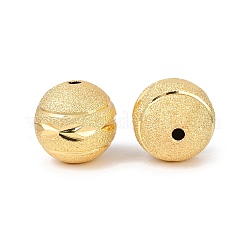 テクスチャード真鍮ビーズ  ラックめっき  長持ちメッキ  鉛フリー＆カドミウムフリー  ゴールドカラー  17.5mm  穴：2.5mm&nbsp;KK-F931-31C-G